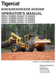 Tigercat 625E, 630E Skidder Operator/User Manual (6250501-6250800, 6250501-6250800) - PDF File Download