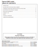 Get the most out of your Tigercat 250D Loader with this comprehensive Operator/User Manual. Featuring detailed instructions and diagrams, this PDF file download is perfect for operators and users looking to maximize productivity and safety. Compatible with all 2502101-2504500 and 2502151-2502160 models.