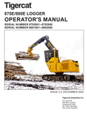 Tigercat 880E Logger Operator/User Manual (8801501-8802000) - PDF File Download