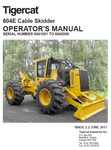 Tigercat 604E Cable Skidder Operator/User Manual (6041001-6042000) - PDF File Download