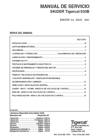 Become a skidder expert with the Tigercat 630B Skidder Service Repair Manual! This PDF download contains essential information for repairing your skidder and increasing its lifespan. Detailed instructions and diagrams make it easy to maintain and optimize your Tigercat's performance. Trust the experts and download your manual today!