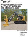 Tigercat L820D Feller Buncher Operator/User Manual (82021001-82022000) - PDF File Download