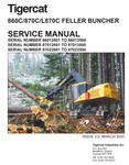 Tigercat 870C Feller Buncher Service Repair Manual (87011501-87013500, 87012601-87013500) - PDF File Download