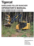 Tigercat L845D Feller Buncher Operator/User Manual (84522501-84523000) - PDF File Download