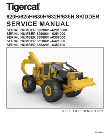 Tigercat 620H Skidder Service Repair Manual (6209001-62010000) - PDF File Download