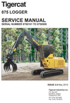 Tigercat 875 Logger Service Repair Manual (8750101-8752000, 8750101-8750500) - PDF File Download