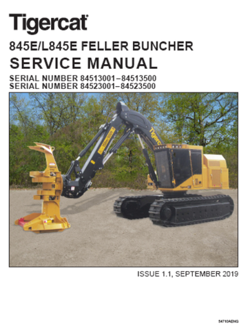 Tigercat L845E Feller Buncher Service Repair Manual (84523001-84523500) - PDF File Download