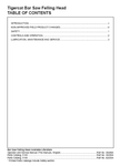 Become an expert in operating and servicing your Tigercat Bar Saw Felling Head with this comprehensive PDF manual. Designed for models 51850101-51850500 and 51950101-51950500, it provides valuable insights on maximizing its features and ensuring top performance. Download now for an efficient and productive timber harvesting experience.