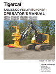 Tigercat 822D Feller Buncher Operator/User Manual (82213001-82214000) - PDF File Download