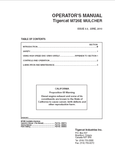 Tigercat M726E Mulcher Operator / User Manual (726M3501 - 726M4000) - PDF File Download