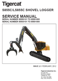 Tigercat LS855C Shovel Logger Service Repair Manual (85500101-85502000, 85550101-85551000) - PDF File Download