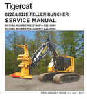 Tigercat 822E Feller Buncher Service Repair Manual (82214001-82215000) - PDF File Download