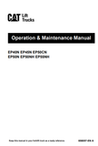 EP40N, EP45N, EP50N, EP50CN, EP50NH, EP55NH Caterepillar Forklift Operation & Maintenance Manual (658057) - PDF File Download