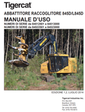 Tigercat 845D Feller Buncher Operator/User Manual (84512501-84513000) - PDF File Download