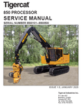 Tigercat 850 Processor Service Repair Manual (8500101-8500500) - PDF File Download