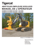 Tigercat 822D Feller Buncher Operator/User Manual (82213001-82214000) French - PDF File Download