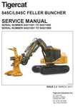 Tigercat 845C Feller Buncher Service Repair Manual (84511501-84512500, 84511501-84511860) - PDF File Download