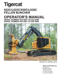 Tigercat L822C Feller Buncher Operator/User Manual (82221001-82223000, 82222001-82223000) - PDF File Download