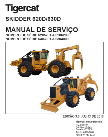 Tigercat 630D Skidder Service Repair Manual (6303001-6304000) - PDF File Download
