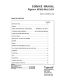 Tigercat M726D Mulcher Service Repair Manual (726M3001 - 726M3499) - PDF File Download