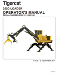 Tigercat 250D Loader Operator/User Manual (2502101-2504500, 2502151-2502160) - PDF File Download