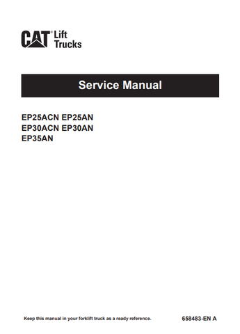 EP25ACN, EP30ACN, EP25AN, EP30AN, EP35AN Caterepillar Forklift Service Repair Manual (658483) - PDF File Download