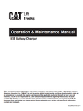 Li-lon IEB Battery Charger Caterepillar Forklift Operation & Maintenance Manual - PDF File Download