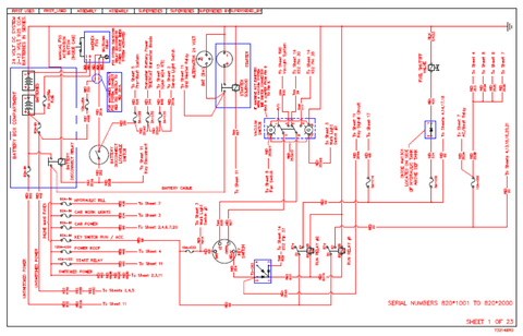 Tigercat 820D Feller Buncher Electrical Schematic Manual (82011001-82012000) - PDF File Download