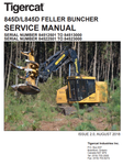 Tigercat 845D Feller Buncher Service Repair Manual (84512501-84513000) - PDF File Download