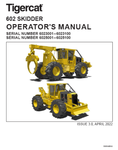 Tigercat 602 Grapple Skidder Operator/User Manual (6020101-6027600, 6023001-6023100) - PDF File Download