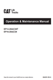 EP14-20A(C)NT, EP16-20A(C)N (EP16ANT) Caterepillar Forklift Operation & Maintenance Manual (654391) - PDF File Download