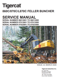 Tigercat 860C Feller Buncher Service Repair Manual (86011501-86013500, 86012601-86013500) - PDF File Download