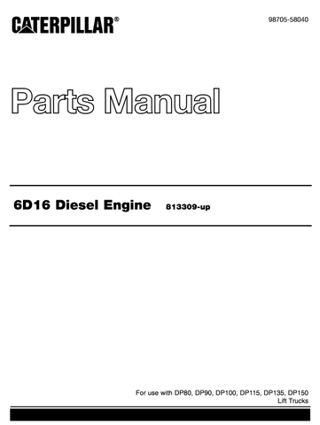 6D16 Caterepillar Diesel Engine Parts Catalogue Manual - PDF File Download