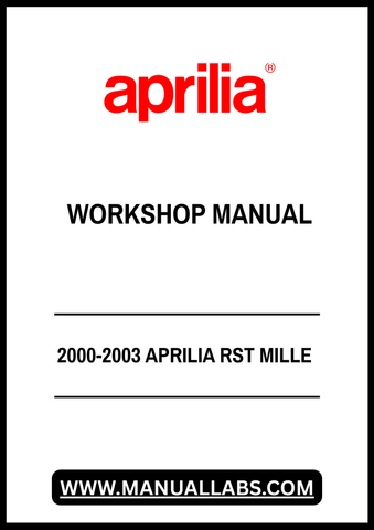 Unlock the full potential of your 2000-2003 Aprilia RST Mille with our comprehensive workshop manual in PDF format. This essential guide provides detailed instructions and diagrams, ensuring you have everything you need for maintenance, repairs, and upgrades.