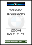 UNLOCK THE FULL POTENTIAL OF YOUR 2000-2003 BMW C1 200 SCOOTER WITH OUR COMPREHENSIVE WORKSHOP SERVICE MANUAL IN PDF FORMAT. THIS ESSENTIAL GUIDE IS DESIGNED TO PROVIDE YOU WITH DETAILED INSTRUCTIONS, DIAGRAMS, AND SPECIFICATIONS TO ENSURE YOUR SCOOTER RUNS SMOOTHLY AND EFFICIENTLY.

WITH STEP-BY-STEP PROCEDURES FOR MAINTENANCE, REPAIRS, AND TROUBLESHOOTING, THIS MANUAL EMPOWERS YOU TO TACKLE ANY ISSUE WITH CONFIDENCE. WHETHER YOU'RE A SEASONED MECHANIC OR A DIY ENTHUSIAST, YOU'LL FIND VALUABLE INSIGHTS THA