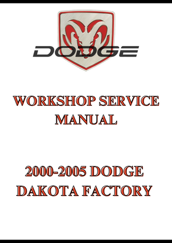 2000-2005 DODGE DAKOTA FACTORY WORKSHOP SERVICE MANUAL - PDF