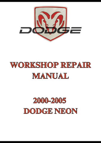 2000-2005 DODGE NEON WORKSHOP REPAIR MANUAL - PDF