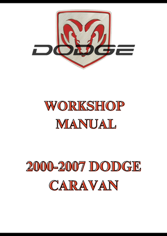 2000-2007 DODGE CARAVAN WORKSHOP MANUAL - PDF