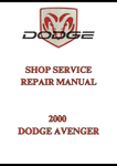 2000 DODGE AVENGER SHOP SERVICE REPAIR MANUAL - PDF