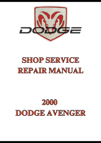 2000 DODGE AVENGER SHOP SERVICE REPAIR MANUAL - PDF