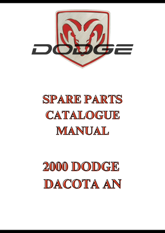 2000 DODGE DACOTA AN SPARE PARTS CATALOGUE MANUAL - PDF