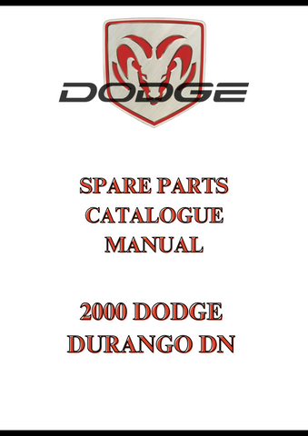 2000 DODGE DURANGO DN SPARE PARTS CATALOGUE MANUAL - PDF