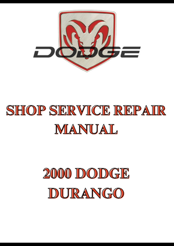 2000 DODGE DURANGO SHOP SERVICE REPAIR MANUAL - PDF