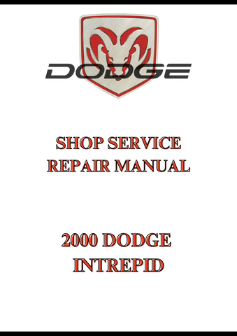 2000 DODGE INTREPID SHOP SERVICE REPAIR MANUAL - PDF