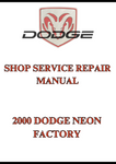 2000 DODGE NEON FACTORY SHOP SERVICE REPAIR MANUAL - PDF