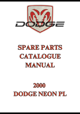 2000 DODGE NEON PL SPARE PARTS CATALOGUE MANUAL - PDF  