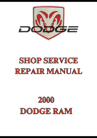 2000 DODGE RAM SHOP SERVICE REPAIR MANUAL - PDF