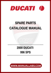 INVEST IN YOUR DUCATI'S LONGEVITY AND PERFORMANCE WITH THIS INDISPENSABLE MANUAL. WITH THE 2000 DUCATI 996 SPS SPARE PARTS CATALOGUE AT YOUR FINGERTIPS, YOU CAN CONFIDENTLY TACKLE