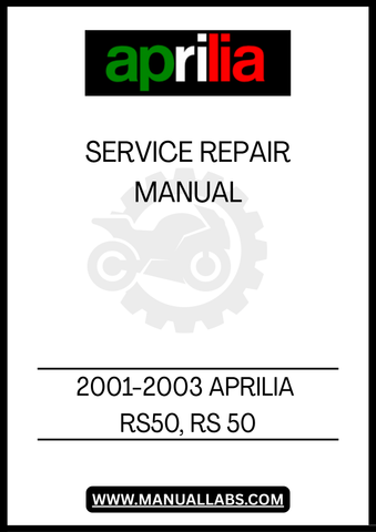 UNLOCK THE FULL POTENTIAL OF YOUR 2001-2003 APRILIA RS50 WITH OUR COMPREHENSIVE SERVICE REPAIR MANUAL IN PDF FORMAT. THIS ESSENTIAL GUIDE IS DESIGNED SPECIFICALLY FOR YOUR MODEL, PROVIDING DETAILED INSTRUCTIONS AND ILLUSTRATIONS TO HELP YOU TACKLE ANY MAINTENANCE OR REPAIR TASK WITH CONFIDENCE.