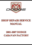 2001-2007 DODGE CARAVAN FACTORY SHOP REPAIR SERVICE MANUAL - PDF